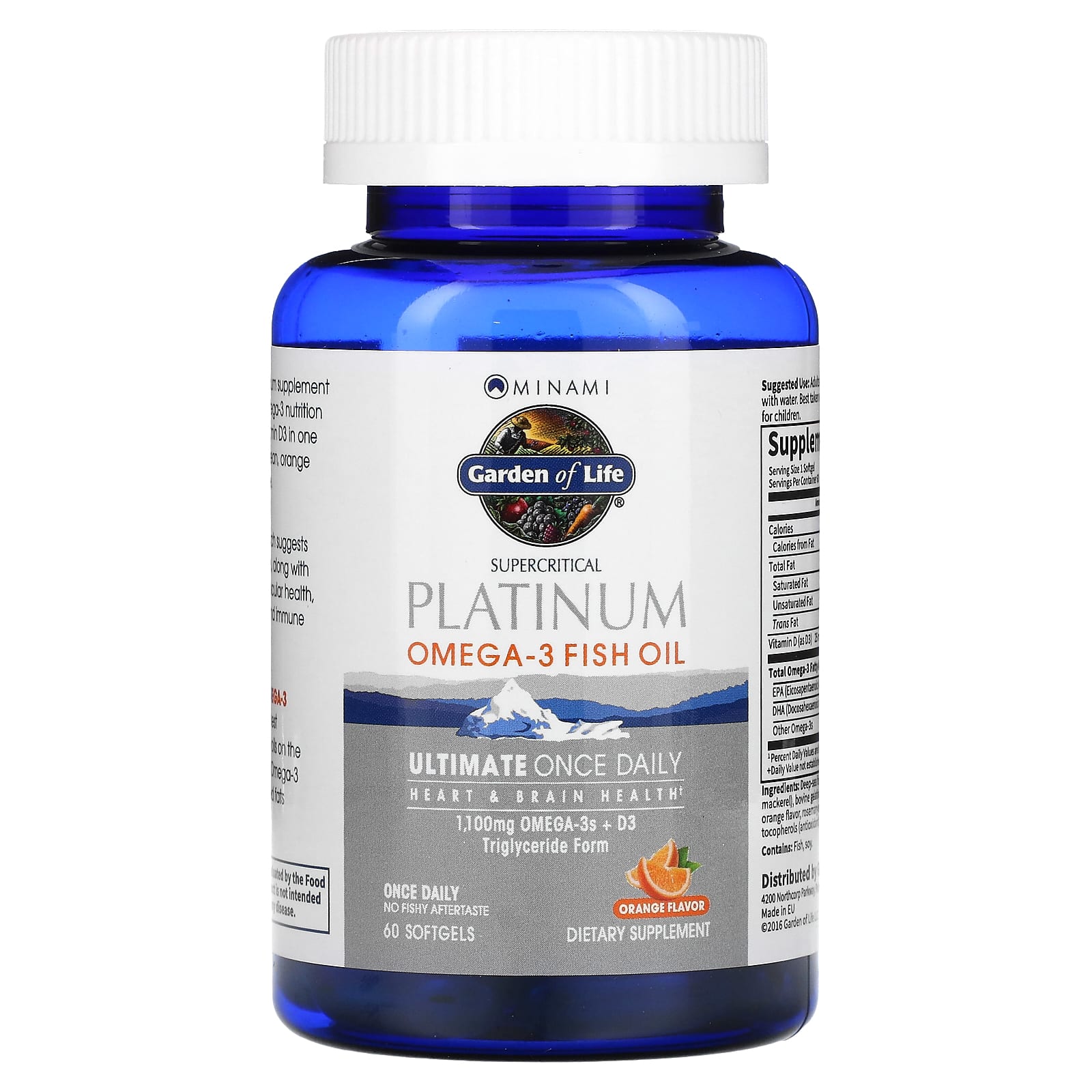 Garden of Life, Minami Platinum Orange, 60 Softgels UPC 5425018611812 | HiLife Vitamins