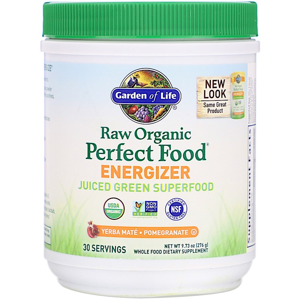 Garden of Life, Perfect Food Raw Energizer 30 Servings, 9.73 Oz UPC 658010117159 | HiLife Vitamins