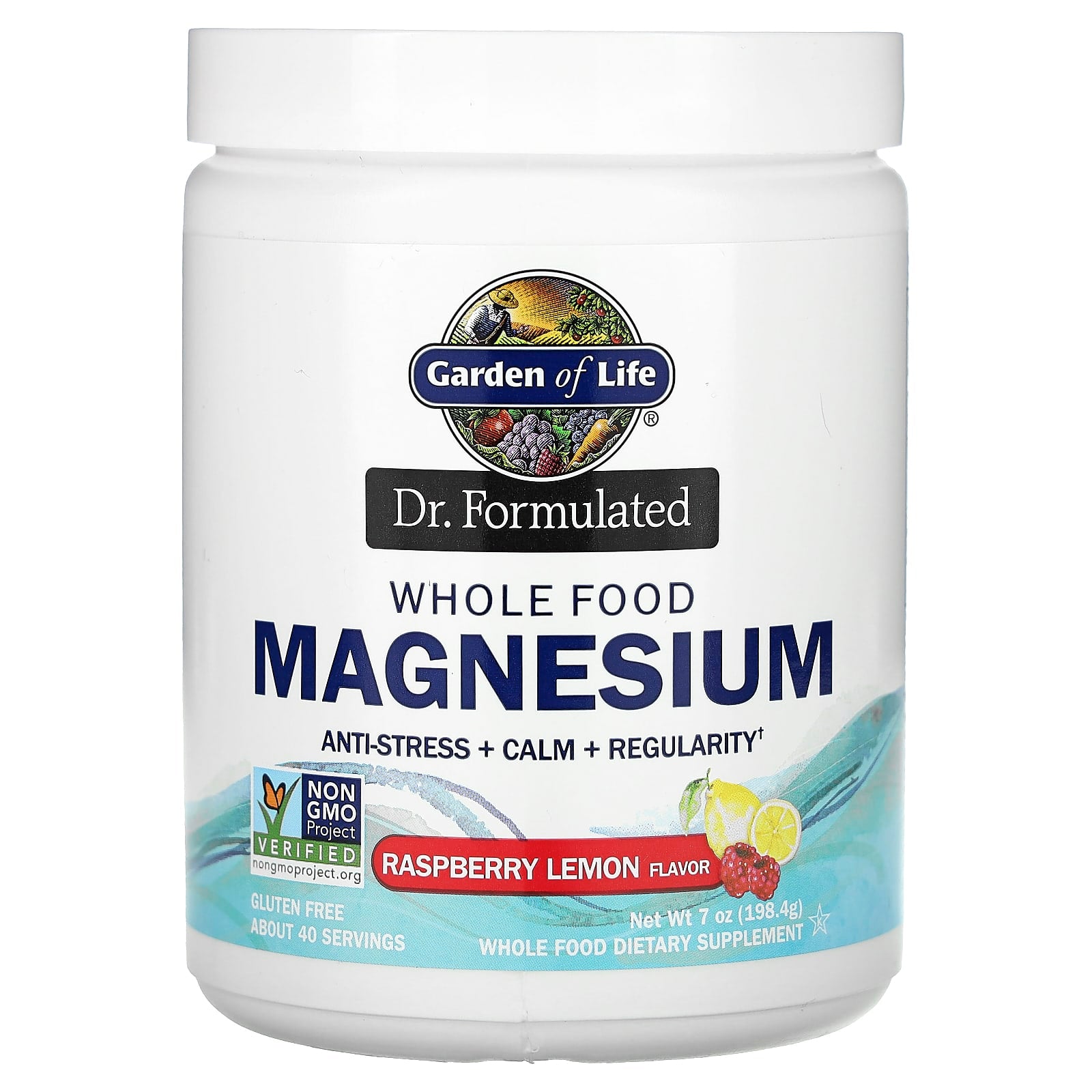Garden of Life, Dr. Formulated Magnesium Raspberry Lemon, 7 Oz UPC 658010122795 | HiLife Vitamins