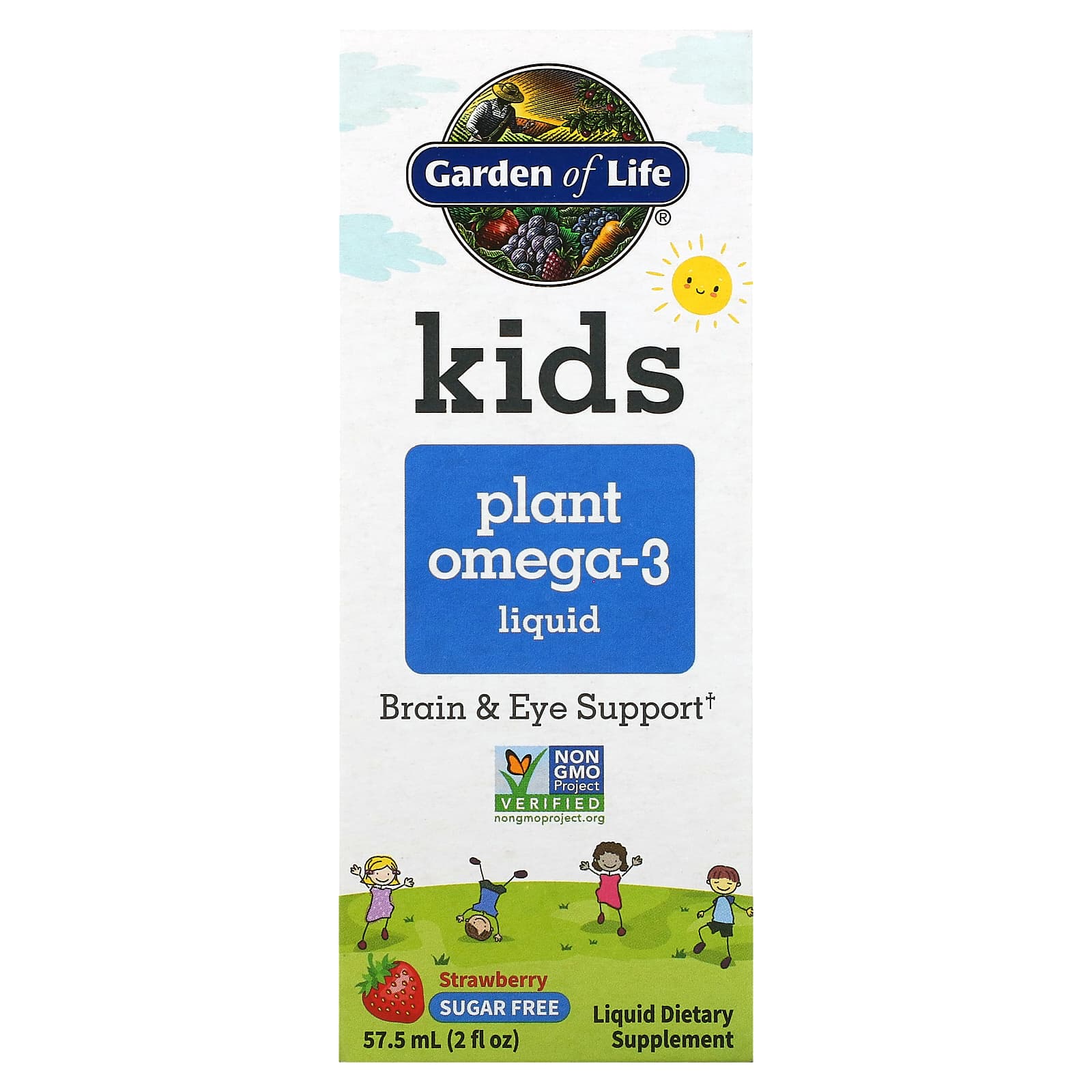 Garden of Life, Kids Plant Omega-3 Liquid, Strawberry Flavor, 2 fl oz UPC 658010125277 | HiLife Vitamins
