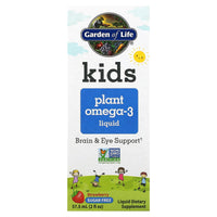 Garden of Life, Kids Plant Omega-3 Liquid, Strawberry Flavor, 2 fl oz UPC 658010125277 | HiLife Vitamins
