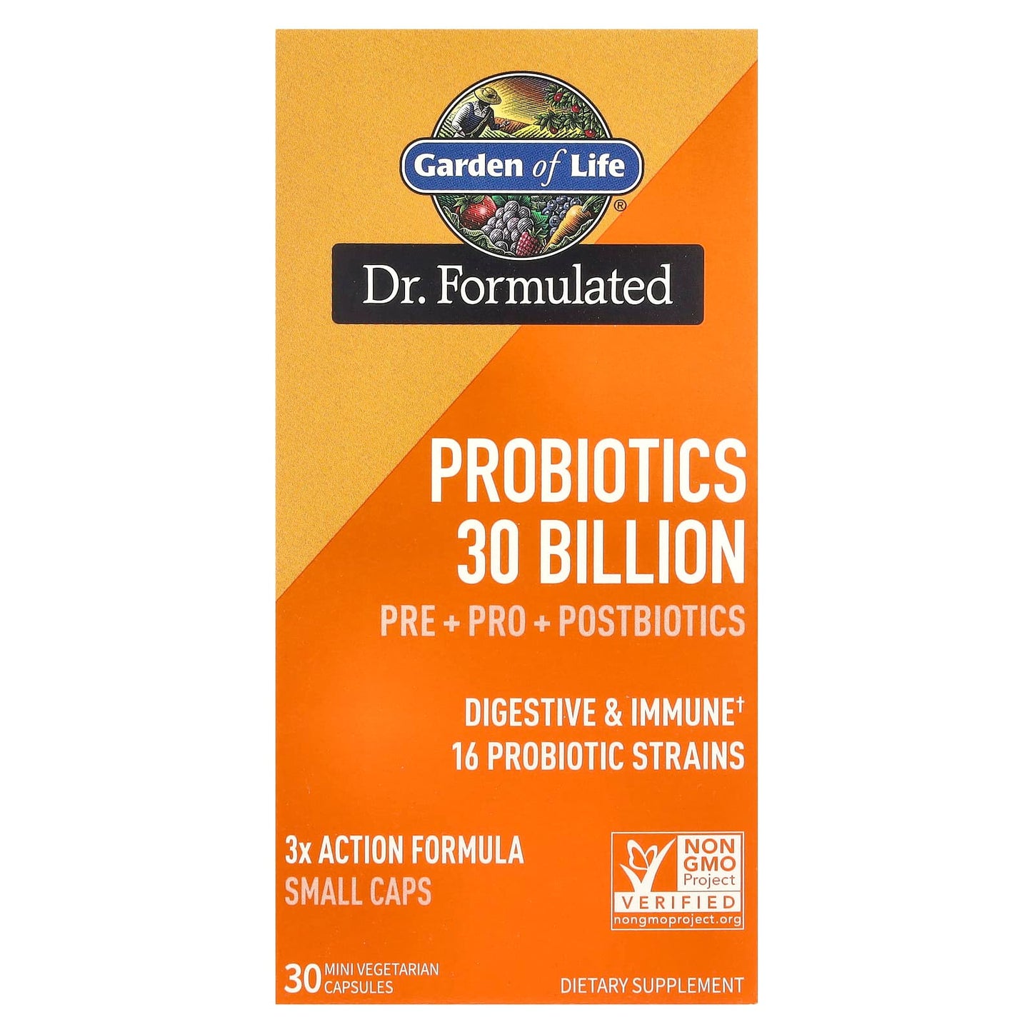 Garden of Life, Probiotics, 30 Billion, 30 Mini Vegetarian Capsules UPC 658010131780 | HiLife Vitamins