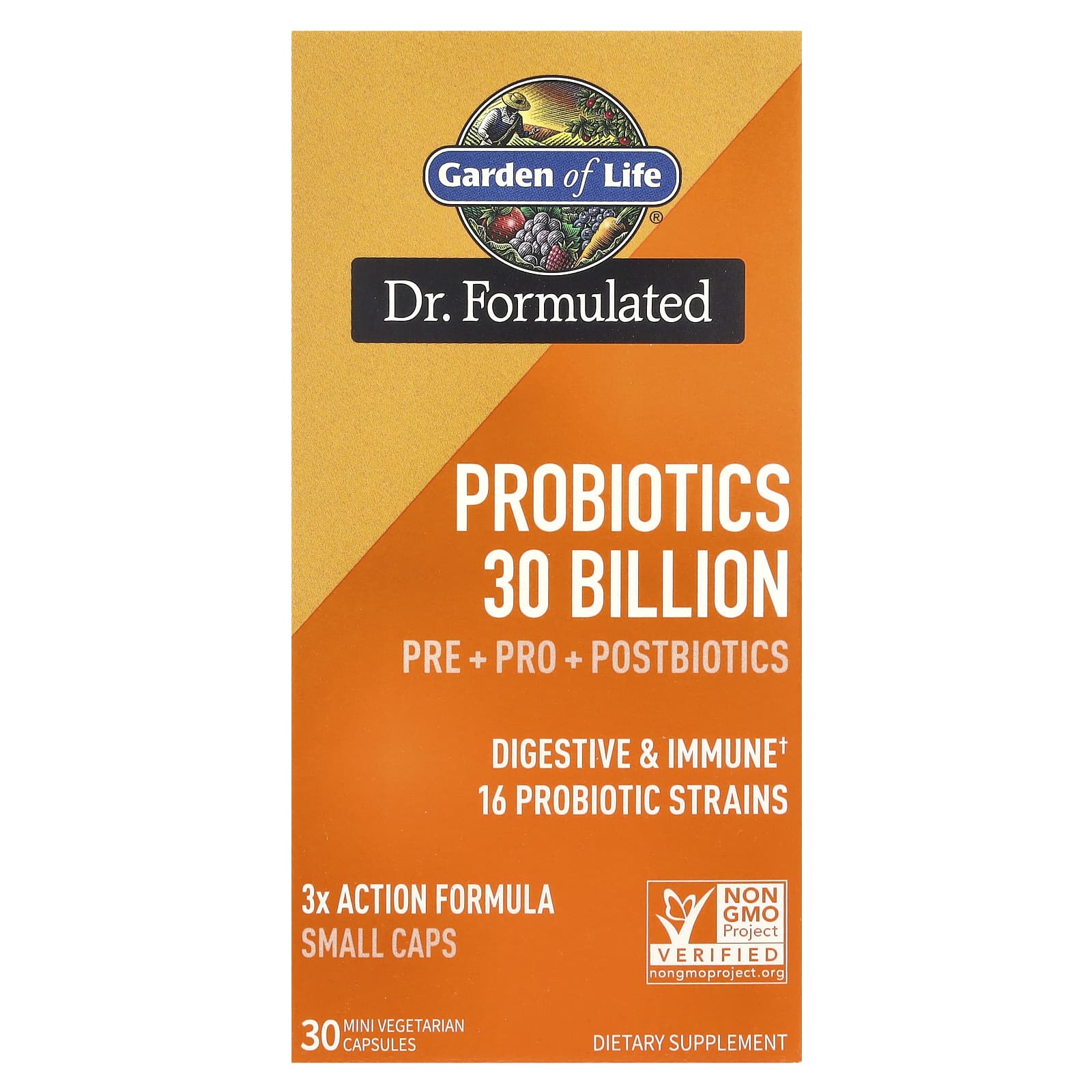 Garden of Life, Probiotics, 30 Billion, 30 Mini Vegetarian Capsules UPC 658010131780 | HiLife Vitamins