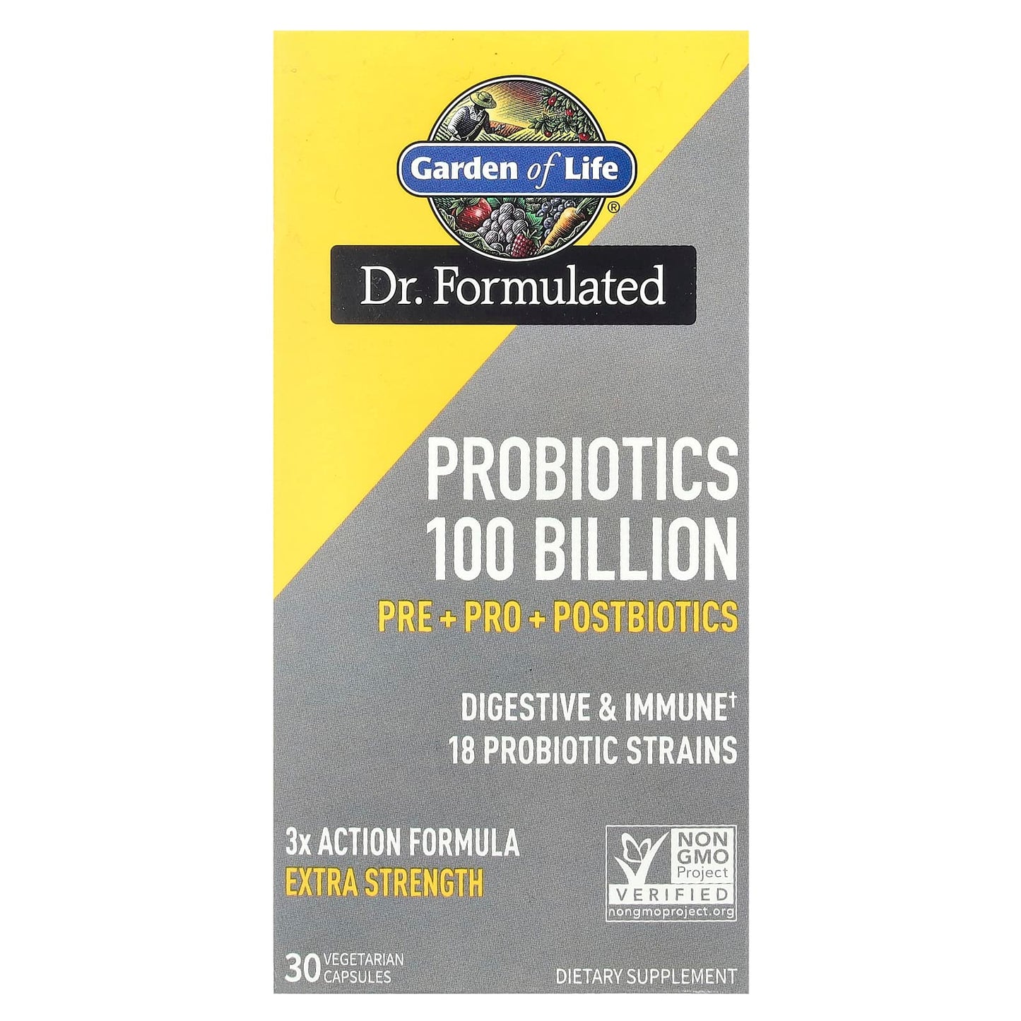 Garden of Life, Probiotics, Extra Strength, 30 Vegetarian Capsules UPC 658010131797 | HiLife Vitamins