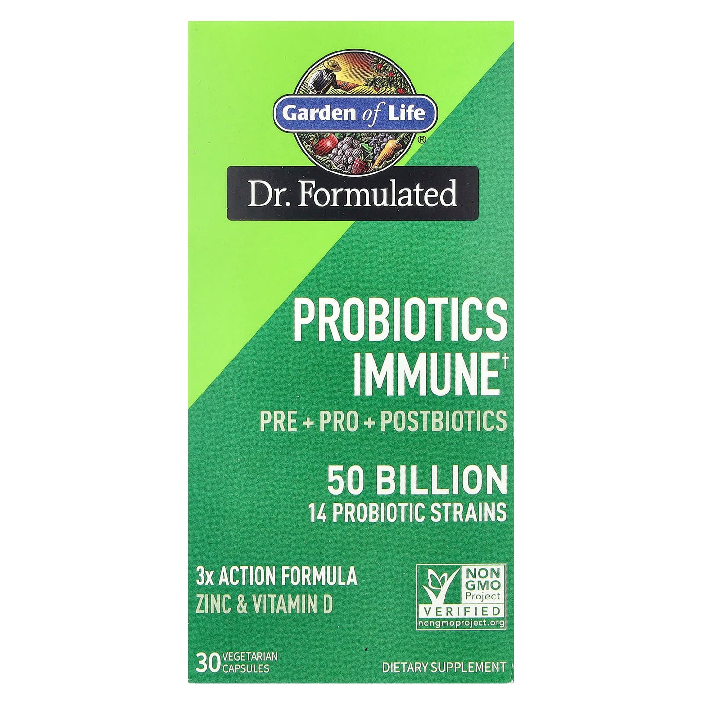Garden of Life, Probiotics Immune, 30 Vegetarian Capsules UPC 658010131810 | HiLife Vitamins