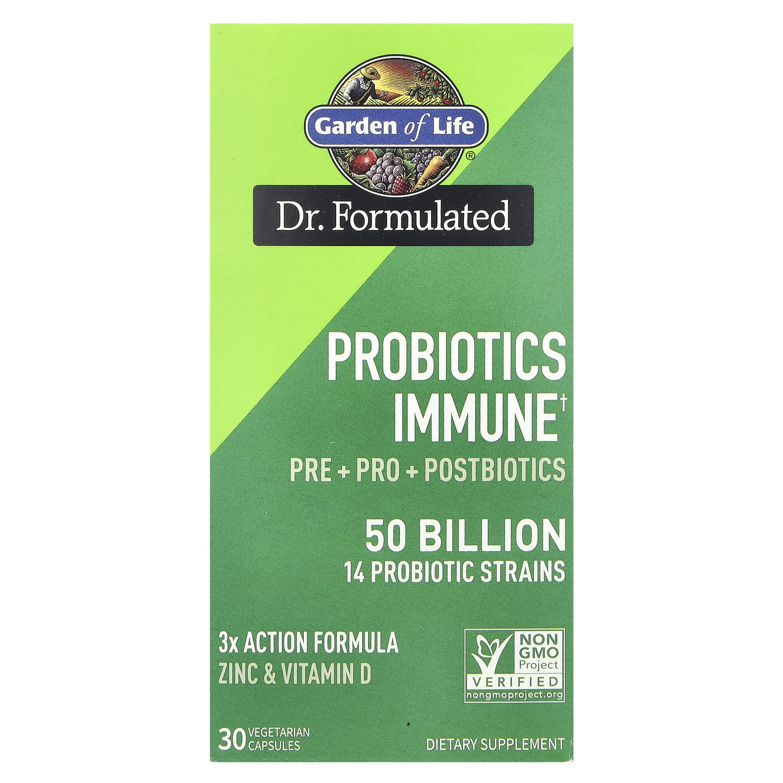 Garden of Life, Probiotics Immune, 30 Vegetarian Capsules UPC 658010131810 | HiLife Vitamins