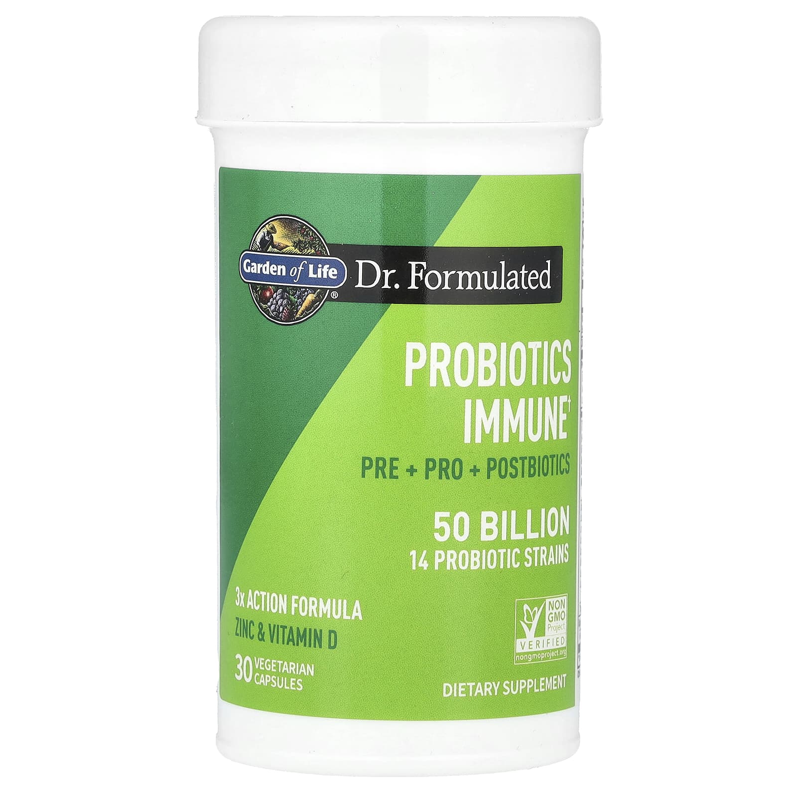 Garden of Life, Probiotics Immune, 30 Vegetarian Capsules UPC 658010131810 | HiLife Vitamins