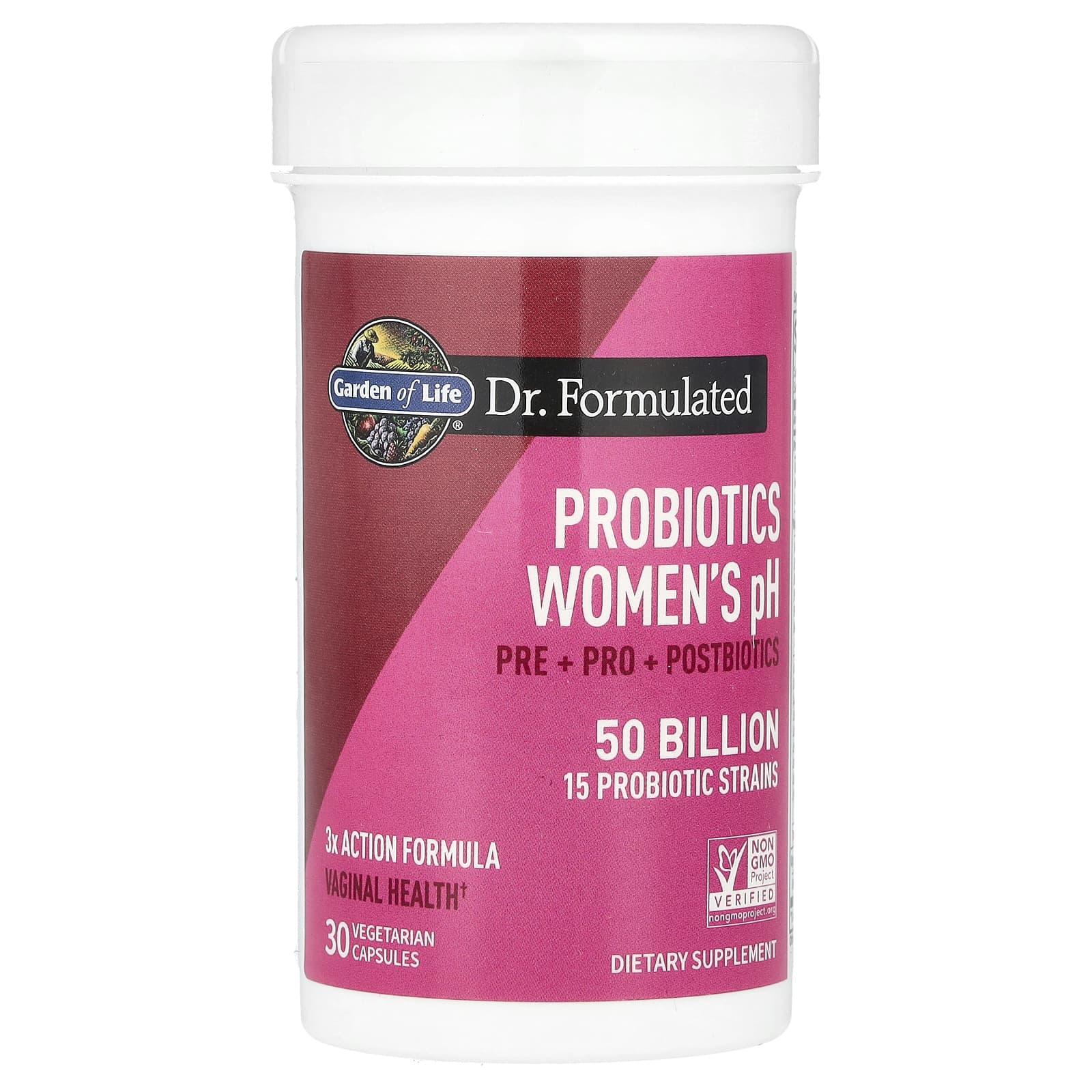 Garden of Life, Probiotics Women's pH, 50 Billion, 30 Vegetarian Capsules UPC 658010131957 | HiLife Vitamins
