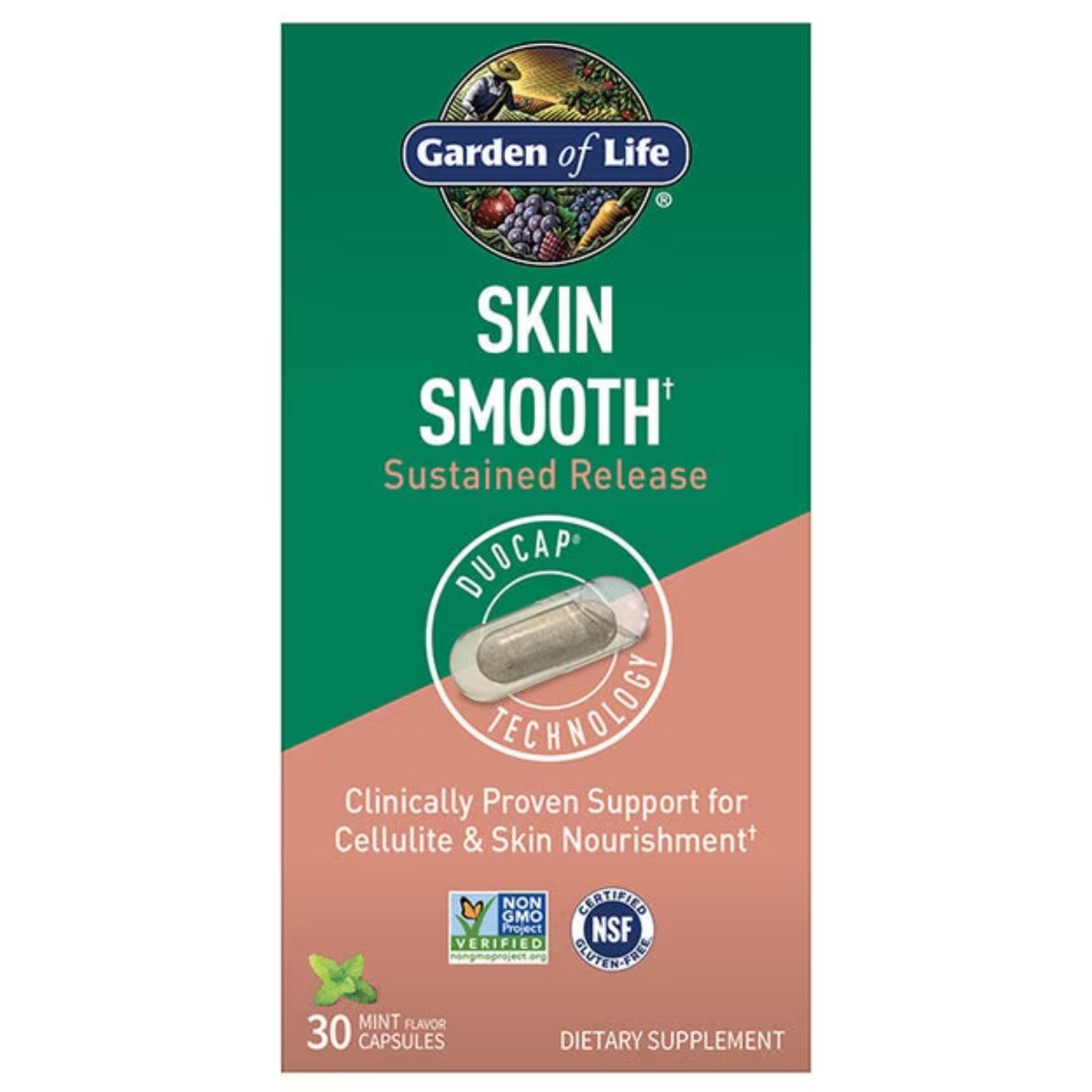 Garden Of Life, Once Daily Skin Smooth+ Duocap, 30 Capsules - 658010133173 | Hilife Vitamins