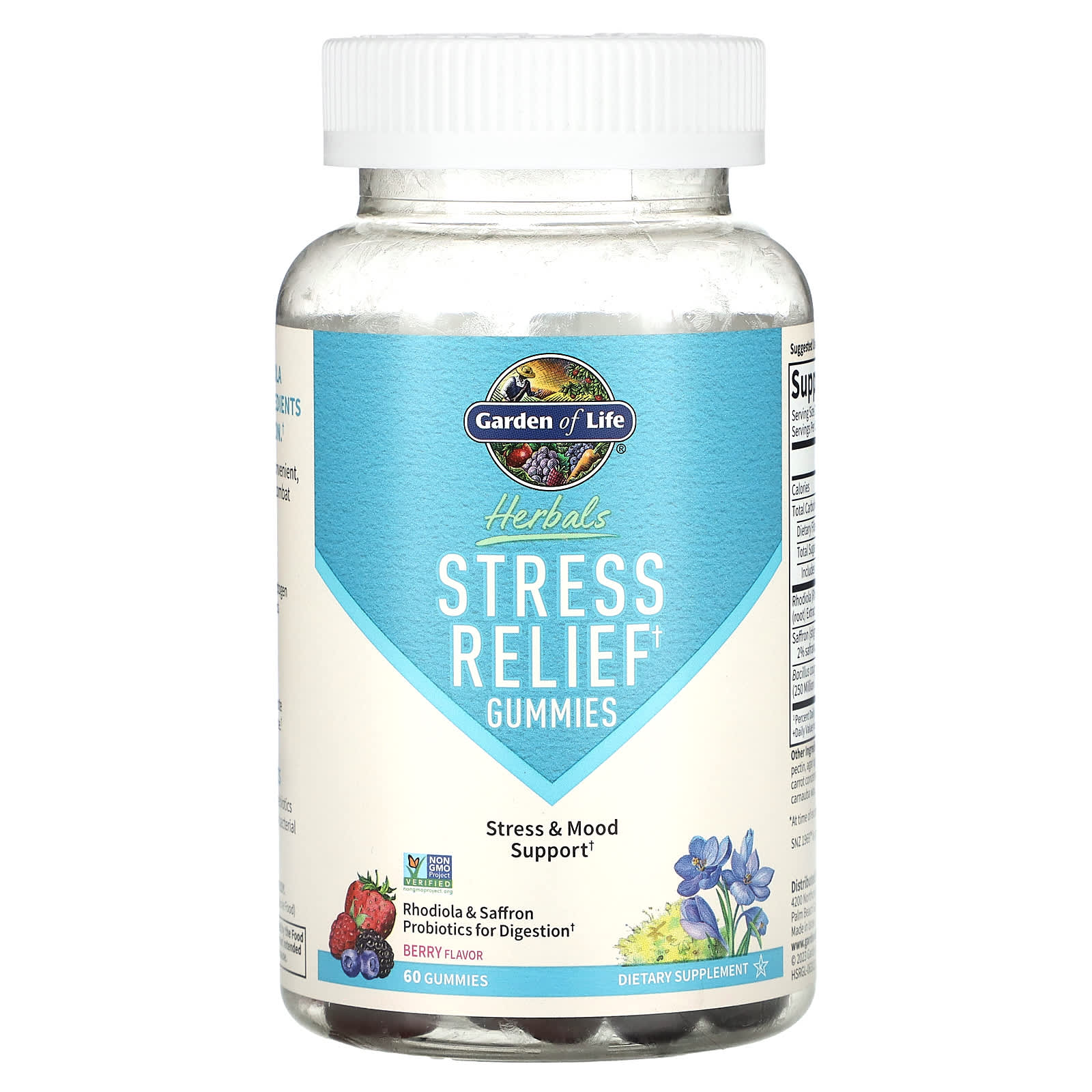 Garden of Life, Herbals, Stress Relief Gummies, Berry, 60 Gummies UPC 658010133814 | HiLife Vitamins