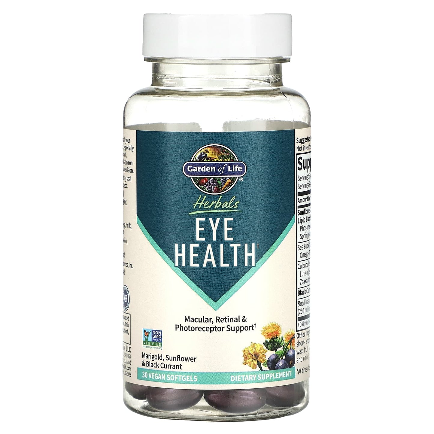 Garden of Life, Herbals, Eye Health, Berry, 30 Vegan Softgels UPC 658010133944 | HiLife Vitamins