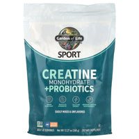 Garden of Life, Sport, Creatine Monohydrate + Probiotics, Unflavored, 12.27 oz (348 g) UPC 658010134040 | HiLife Vitamins