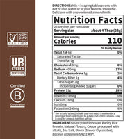 Garden of Life, Plant-Based Sprouted Barley, Protein + Probiotics, Chocolate, 1 LB 4 OZ (564 G) UPC 658010134613 | HiLife Vitamins
