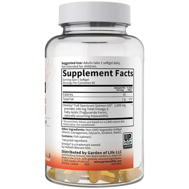 Garden of Life, Dr. Formulated, Norwegian Salmon Oil, 60 Softgels UPC 658010134859 | HiLife Vitamins