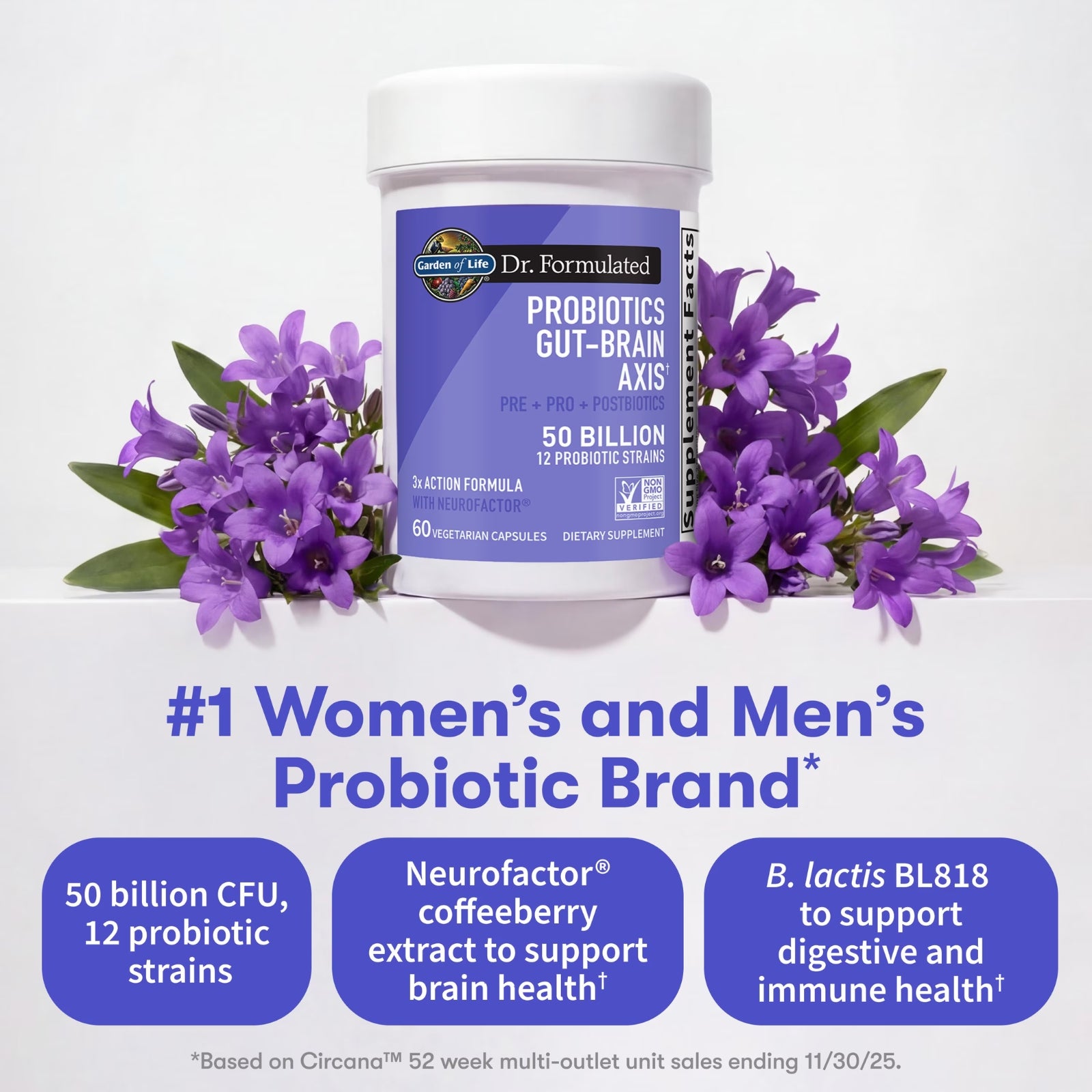 Garden of Life, Dr. Formulated Gut-Brain Axis, 60 Vegetarian Capsules UPC 658010135450 | Hilife Vitamins