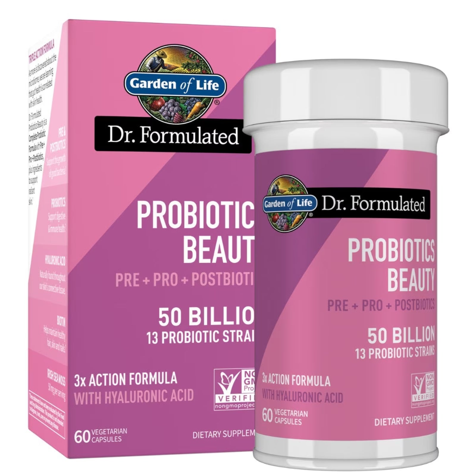Garden of Life, Dr. Formulated Probiotics Beauty, 60 Vegetarian Capsules UPC 658010135474 | Hilife Vitamins