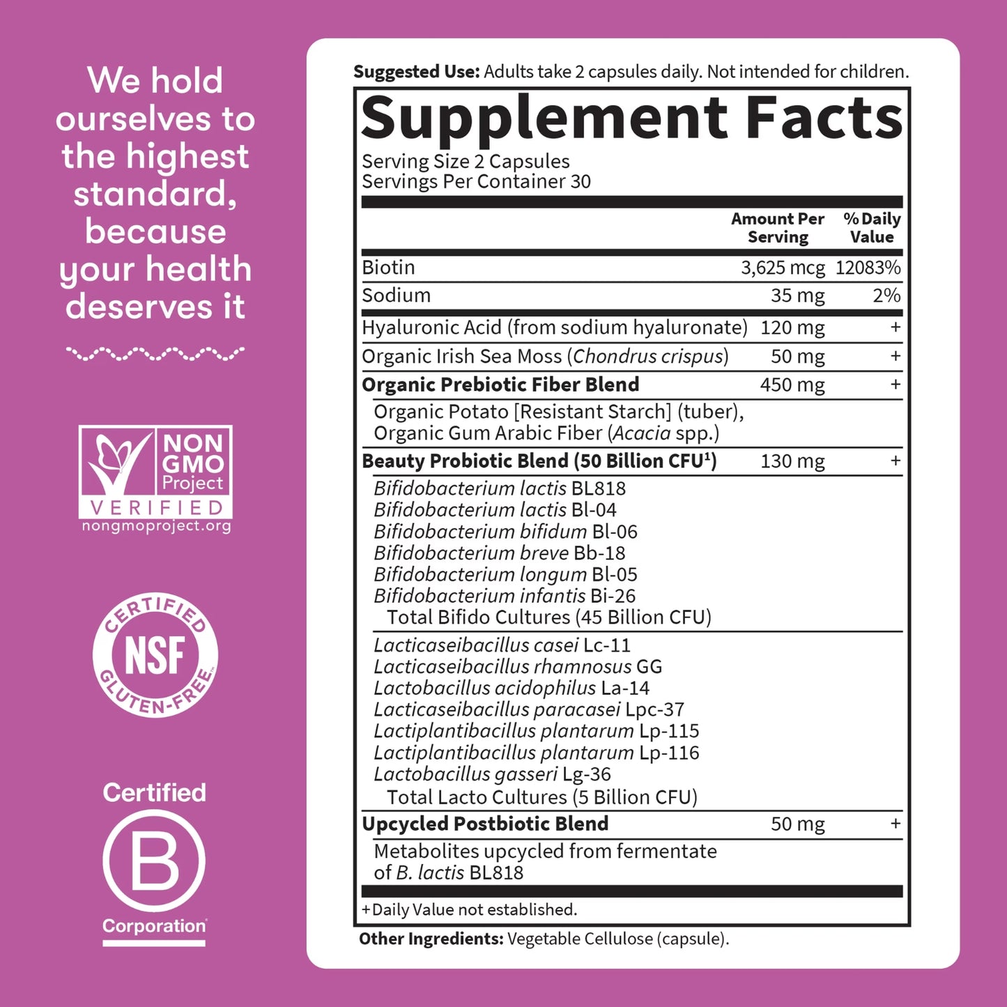 Garden of Life, Dr. Formulated Probiotics Beauty, 60 Vegetarian Capsules UPC 658010135474 | Hilife Vitamins