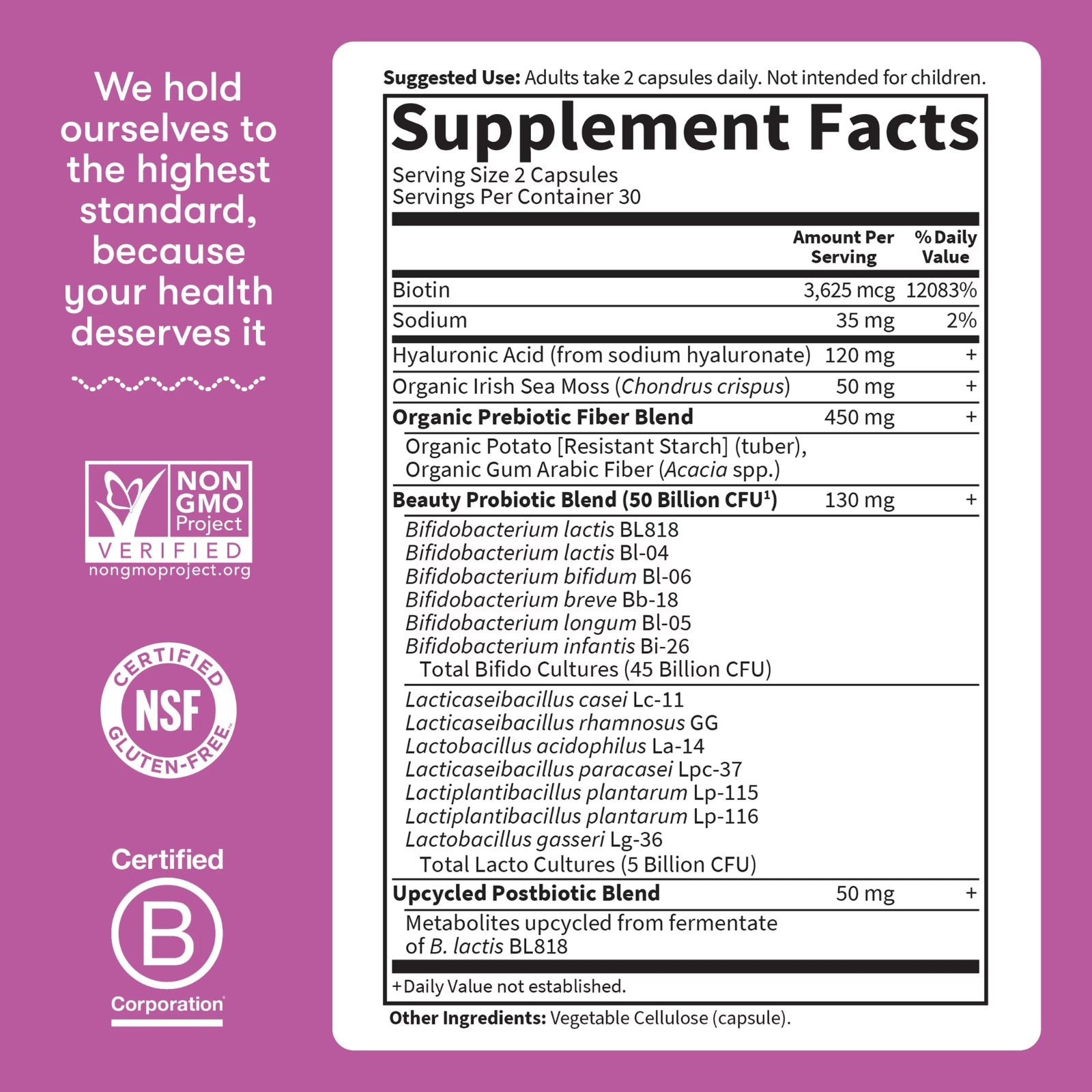 Garden of Life, Dr. Formulated Probiotics Beauty, 60 Vegetarian Capsules UPC 658010135474 | Hilife Vitamins
