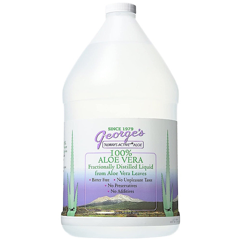 George's, 100% Aloe Vera Liquid, 128 Fl Oz UPC 789287100985 | HiLife Vitamins