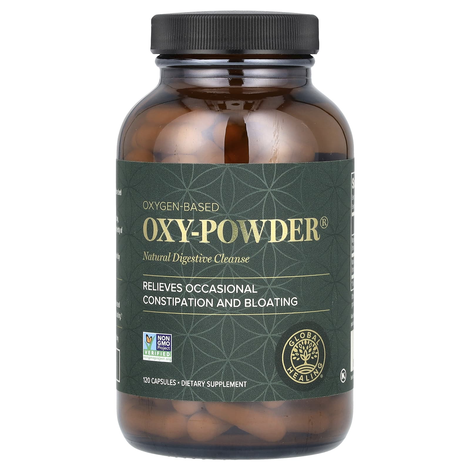 Global Healing, Oxygen-Based Oxy-Powder, Natural Digestive Cleanse, 120 Capsules UPC 811839030256 | HiLife Vitamins