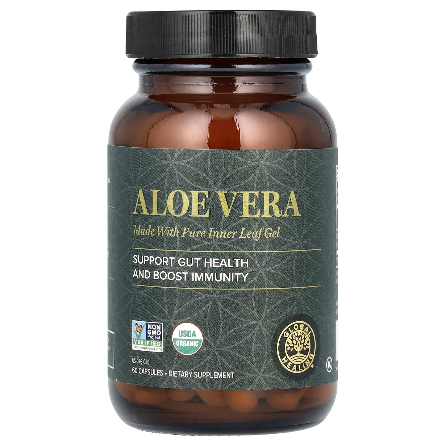 Global Healing, Aloe Vera, 60 Capsules UPC 811839030294 | Hilife Vitamins