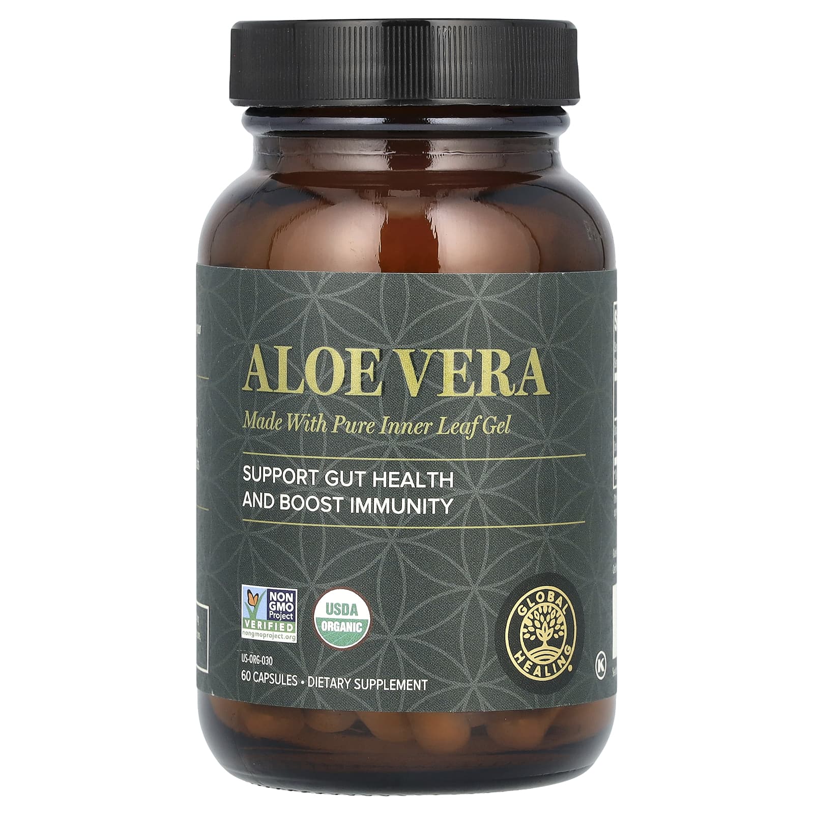 Global Healing, Aloe Vera, 60 Capsules UPC 811839030294 | Hilife Vitamins
