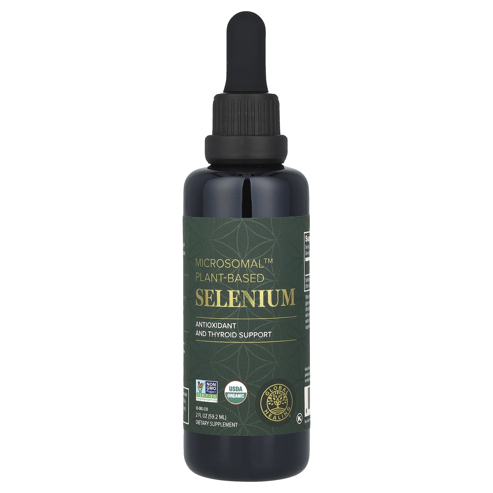 Global Healing, Microsomal™ Plant-Based Selenium, 2 fl oz (59.2 ml) UPC 811839032984 | HiLife Vitamins