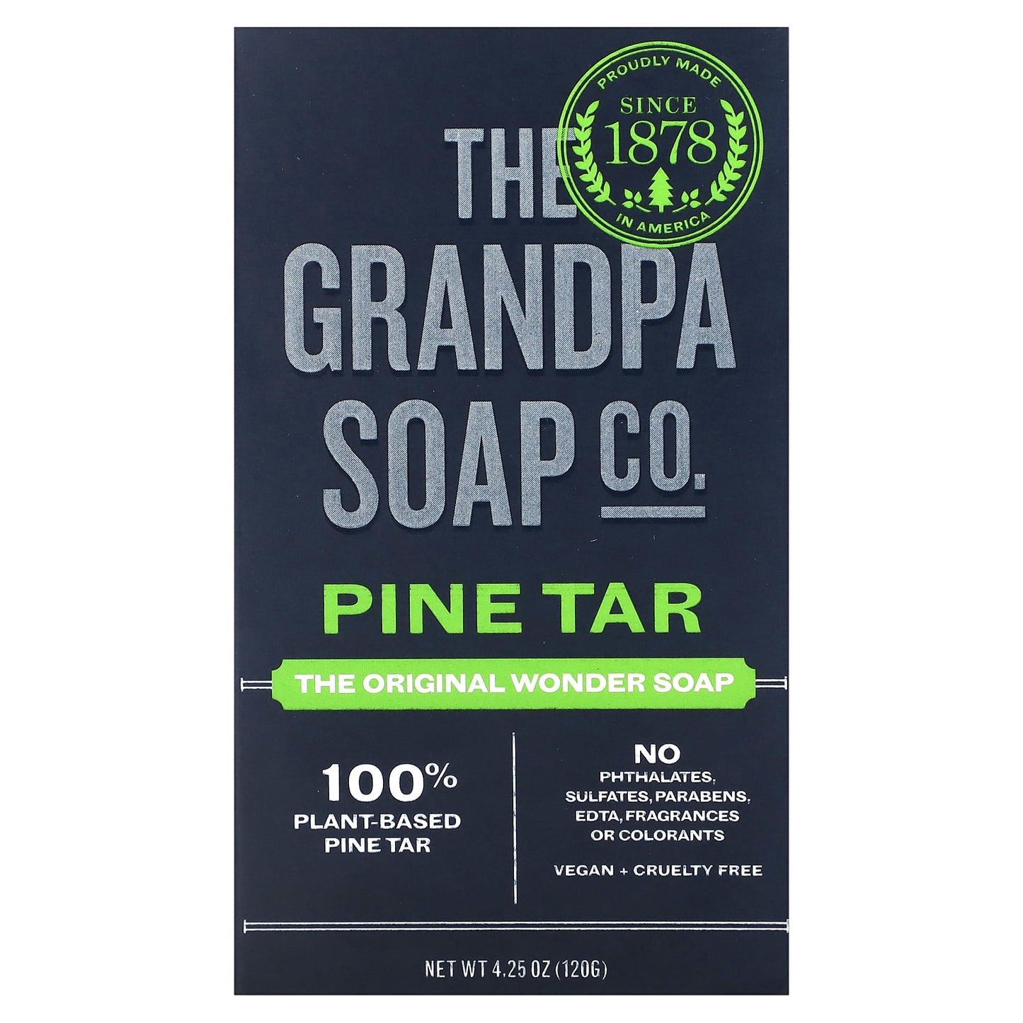 Grandpa Brands Co., Pine Tar Soap Bath Size, 4.25 Oz Liquid UPC 010486007011 | Hilife Vitamins