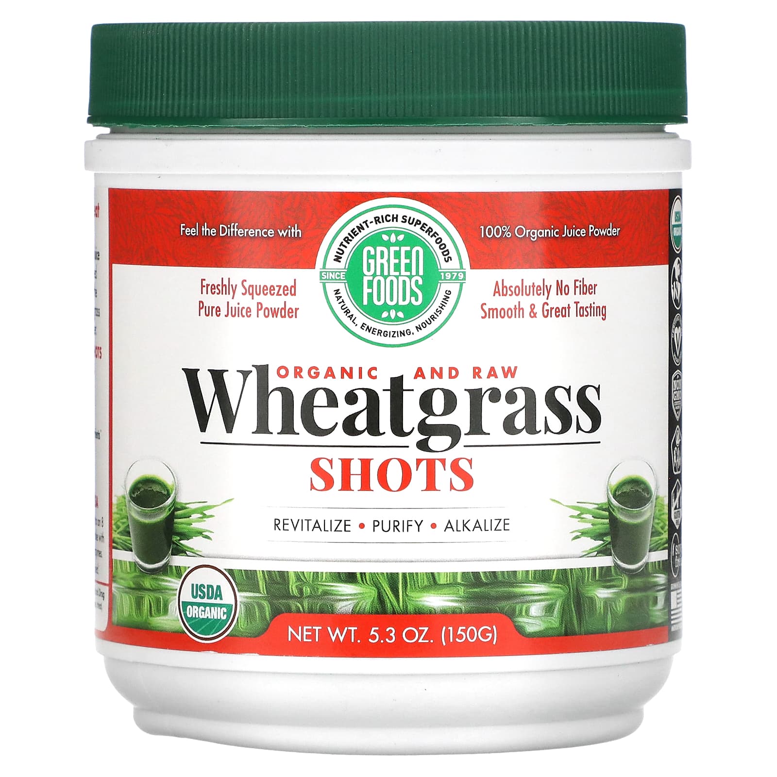 Green Foods, Wheat Grass Shot (30 Serving), 5.3 Oz UPC 083851203332 | Hilife Vitamins