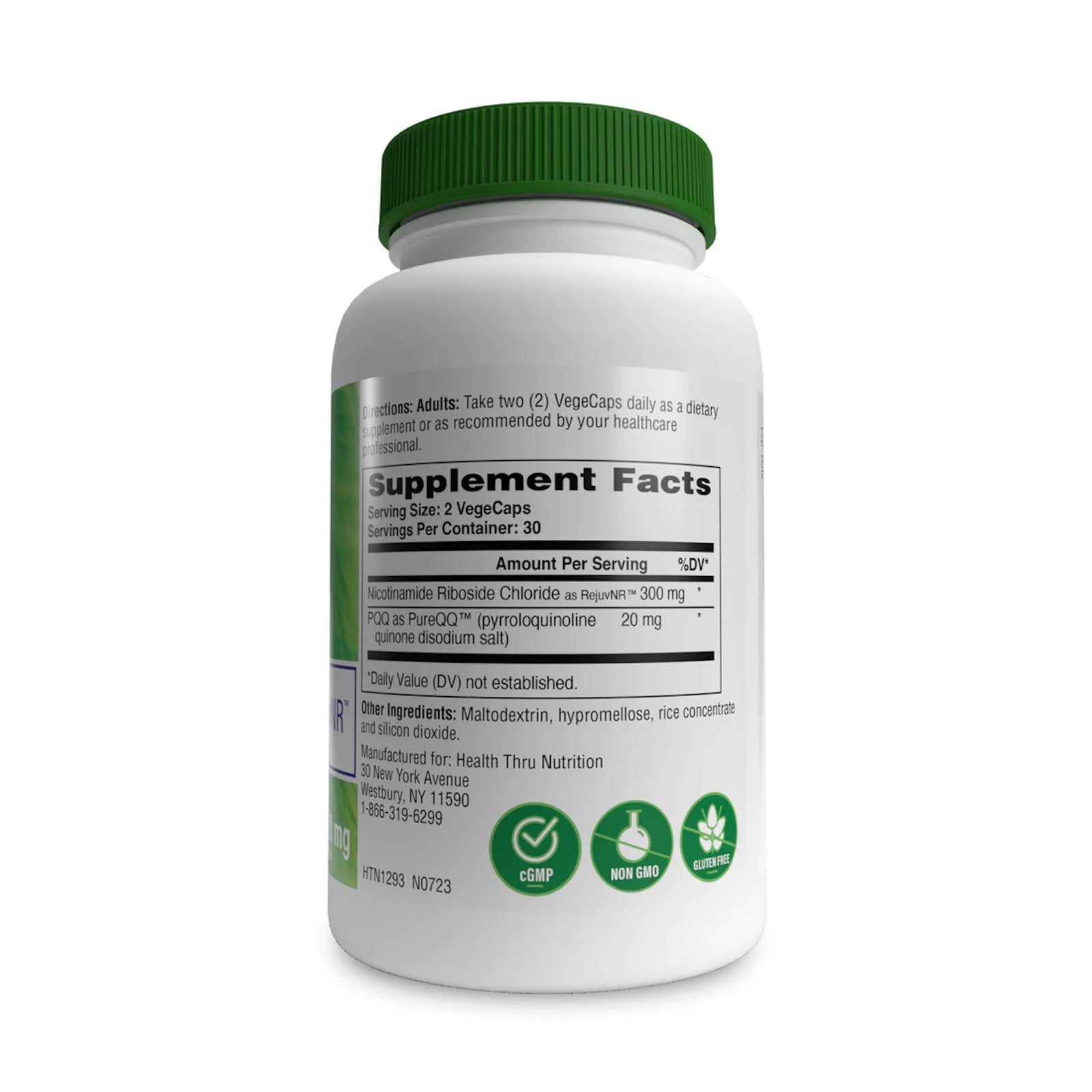 Health Thru Nutrition, NR + PQQ, 60 Vegetable Capsules - 819193021293 | Hilife Vitamins