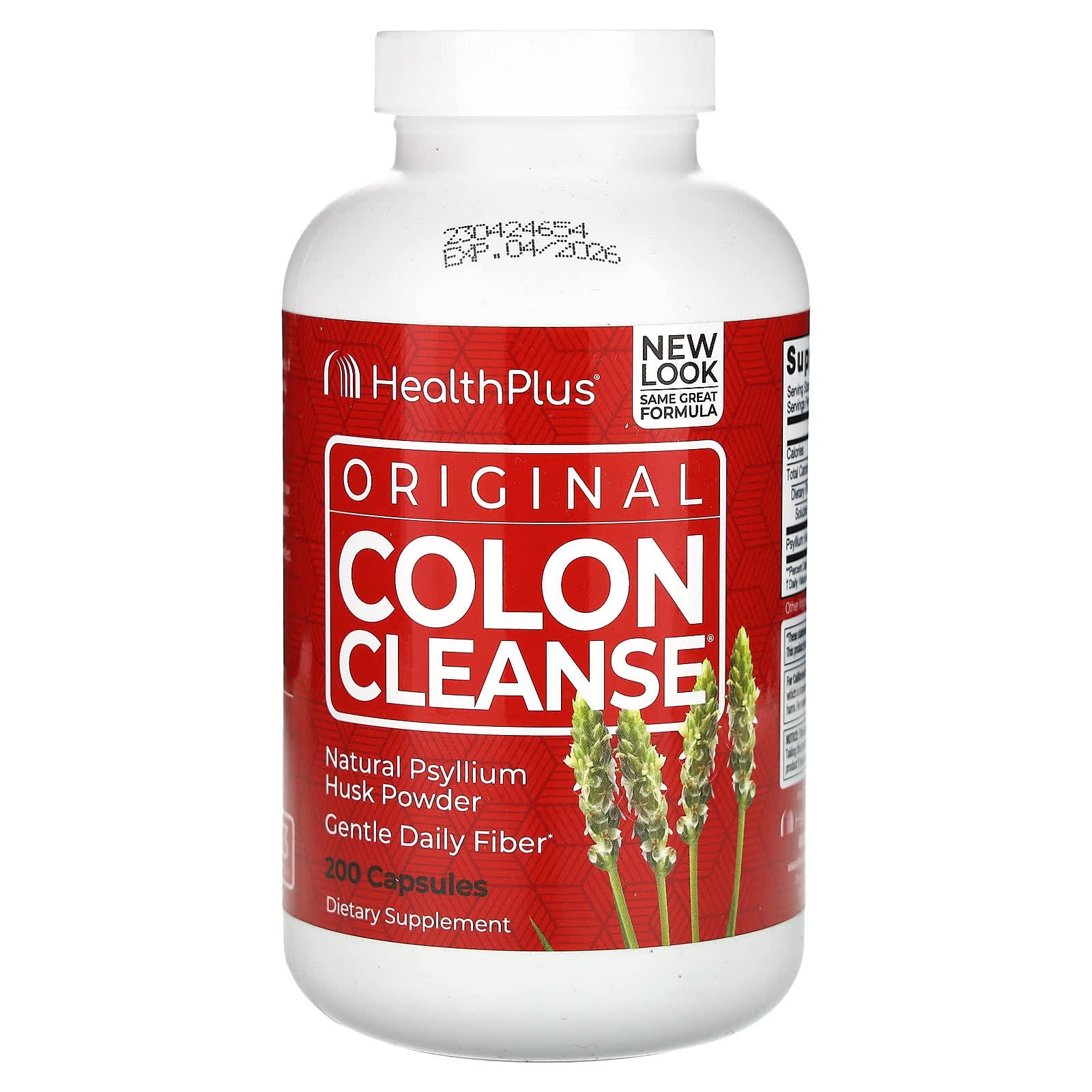 Health Plus, Colon Cleanse Regular 625mg, 200 Capsules UPC 083502087632 | Hilife Vitamins