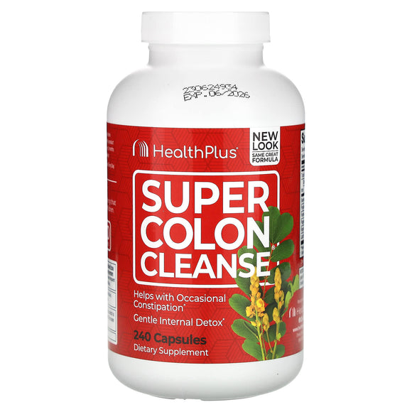 Health Plus, Super Colon Cleanse, 240 Capsules - 083502087656 | Hilife Vitamins