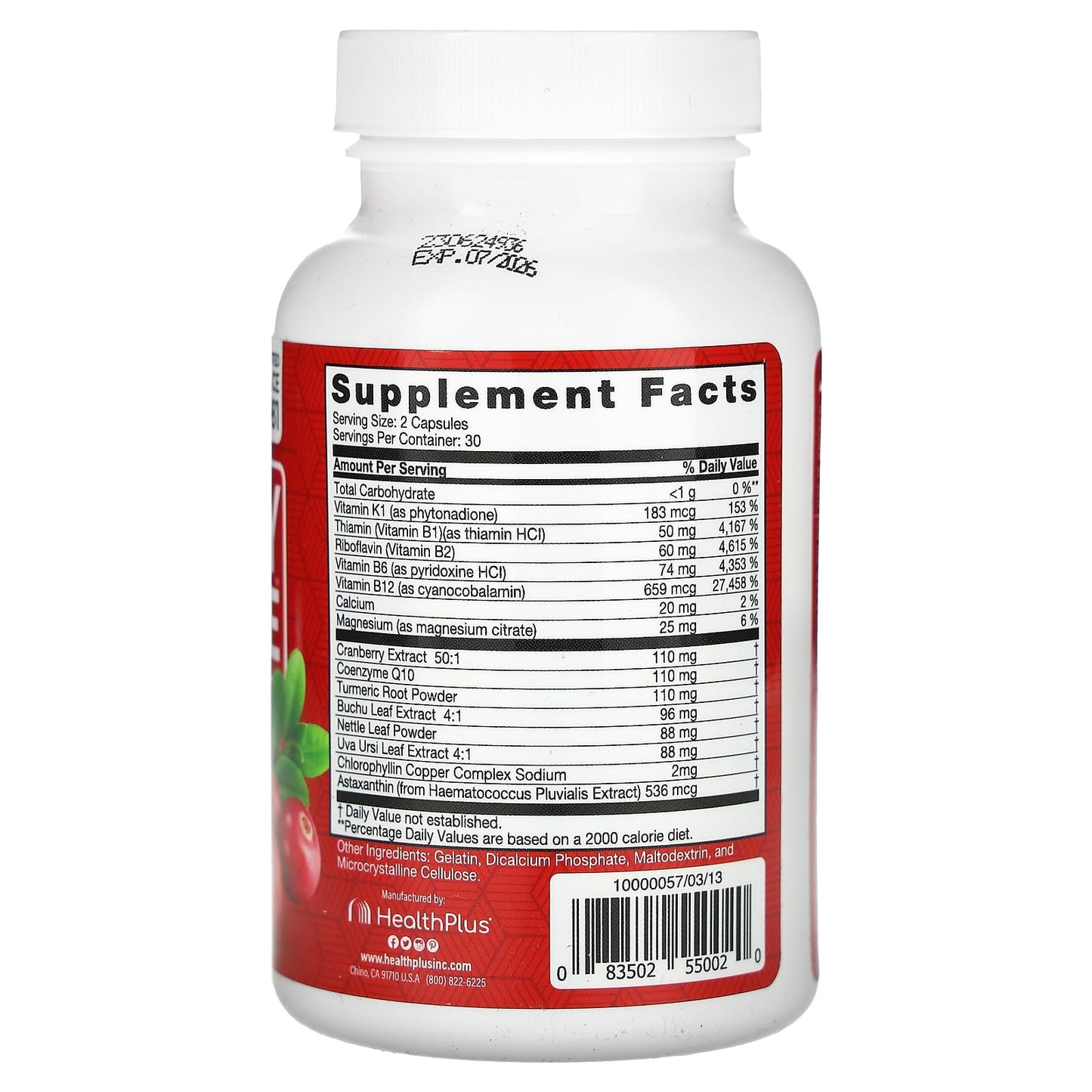Health Plus, Kidney Cleanse, 60 Capsules UPC 083502550020 | Hilife Vitamins