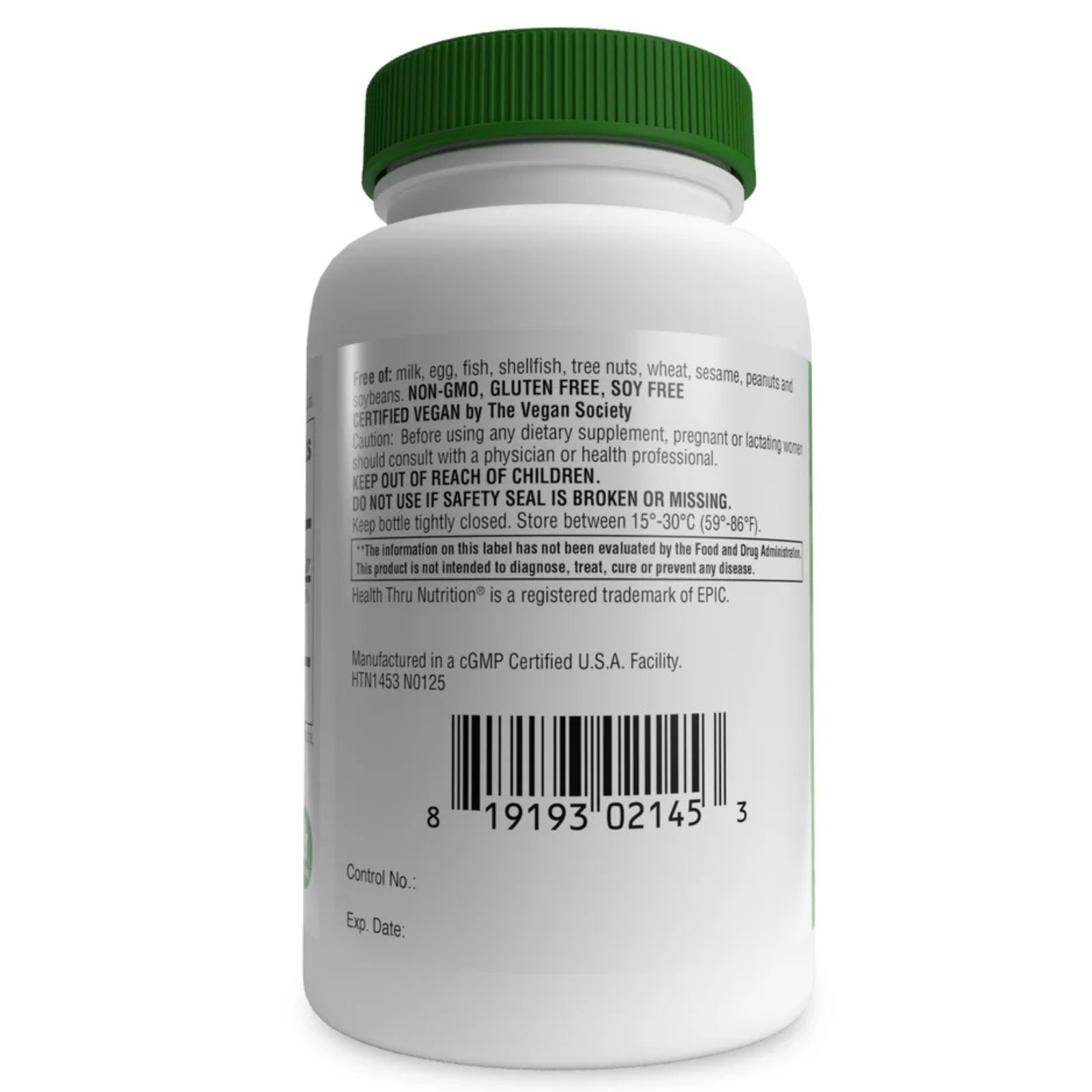 Health Thru Nutrition, Magnesium Glycinate, 120 Tablets UPC 819193021453 | HiLife Vitamins