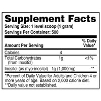 Health Thru Nutrition, Inositol Pure Powder Unflavored, 500 G (17.6 oz) UPC 819193021514 | Hilife Vitamins