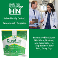 Health Thru Nutrition, Creatine Monohydrate Micronized Pure Powder Unflavored, 500 G (17.6 oz) UPC 819193021569