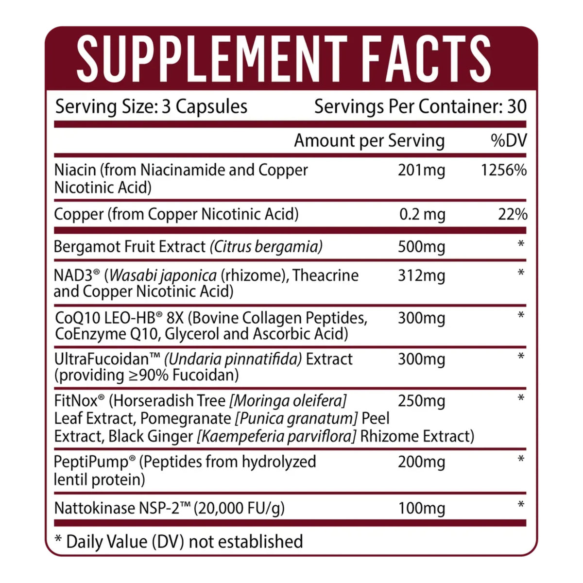 Healthgevity, Cardio NAD+, 90 Capsules UPC 792105240213 | Hilife Vitamins