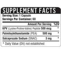 Healthgevity, KPV + PEA 500, 60 Capsules - 792105240282 | Hilife Vitamins