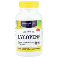 Healthy Origins, Natural Lycopene, 15 mg, 180 Softgels UPC 603573150754 | Hilife Vitamins