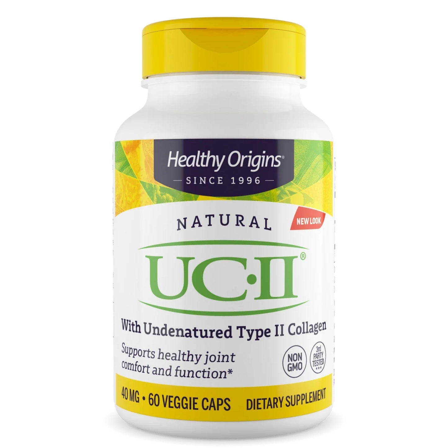 Healthy Origins, UC-II, with Undenatured Type II Collagen, 60 Veggie Capsules UPC 603573525002 | HiLife Vitamins