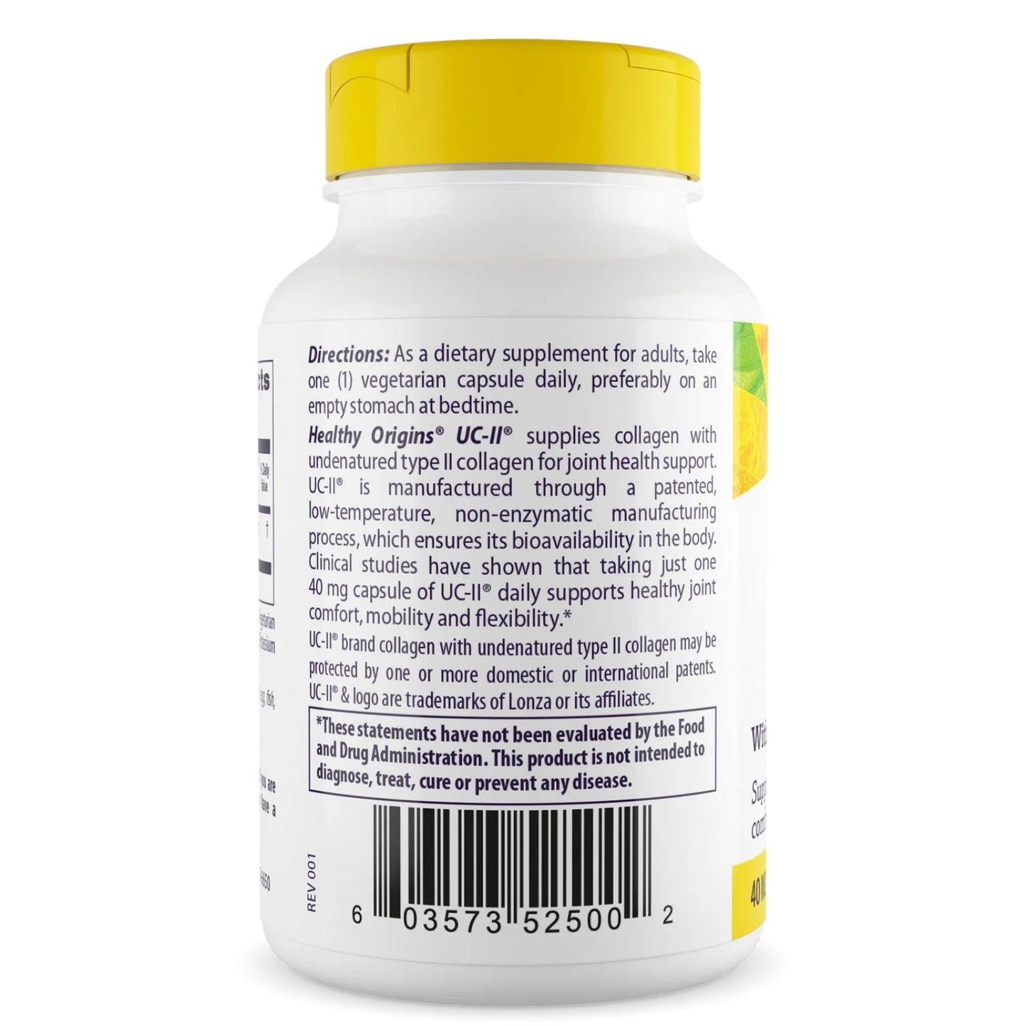 Healthy Origins, UC-II, with Undenatured Type II Collagen, 60 Veggie Capsules UPC 603573525002 | HiLife Vitamins