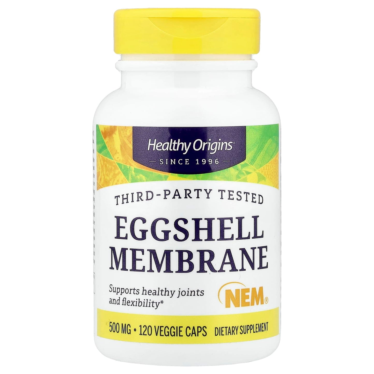 Healthy Origins, Eggshell Membrane, 500 mg, 120 Veggie Capsules UPC 603573613570 | Hilife Vitamins