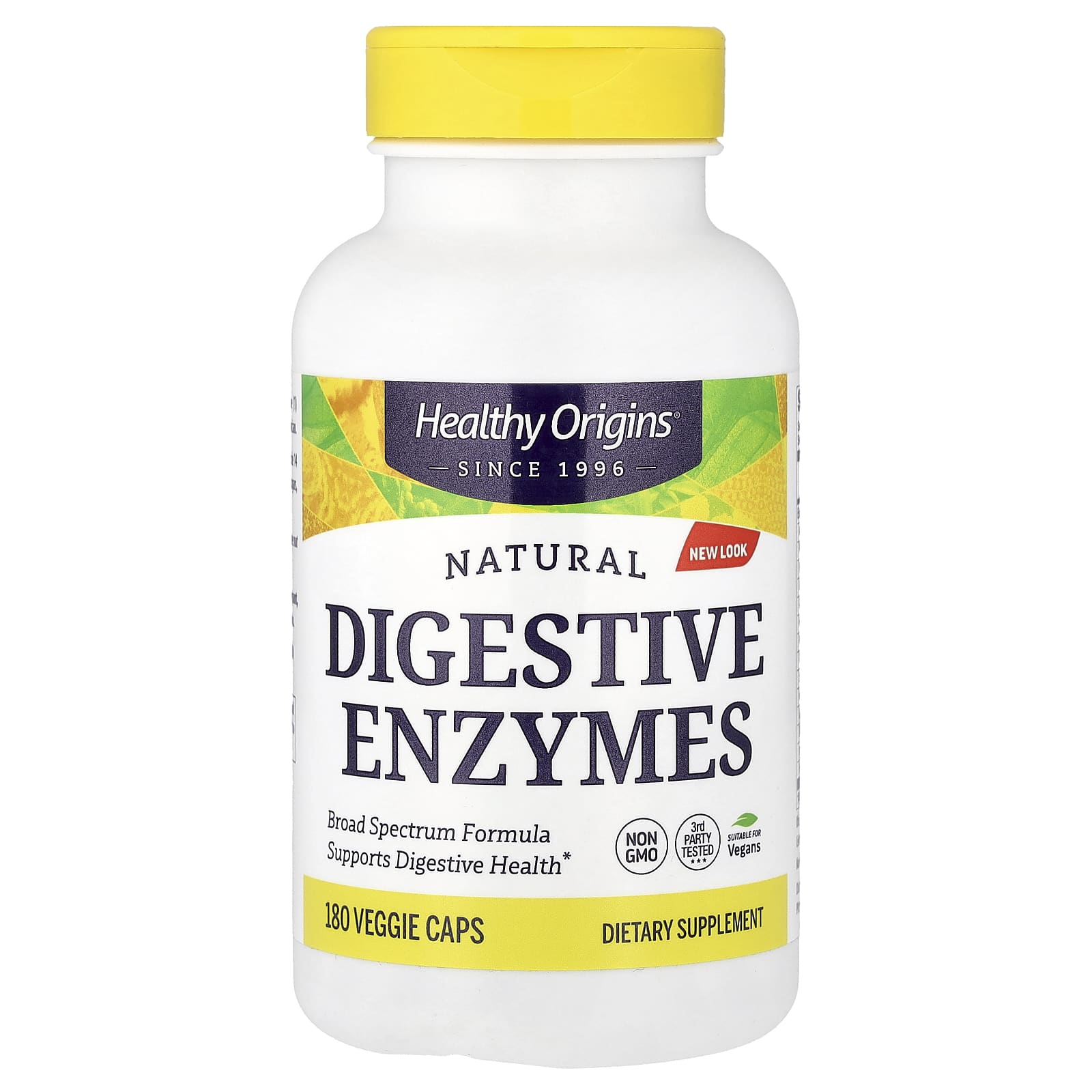 Healthy Origins, Natural Digestive Enzymes, 180 Veggie Caps UPC 603573857363 | Hilife Vitamins
