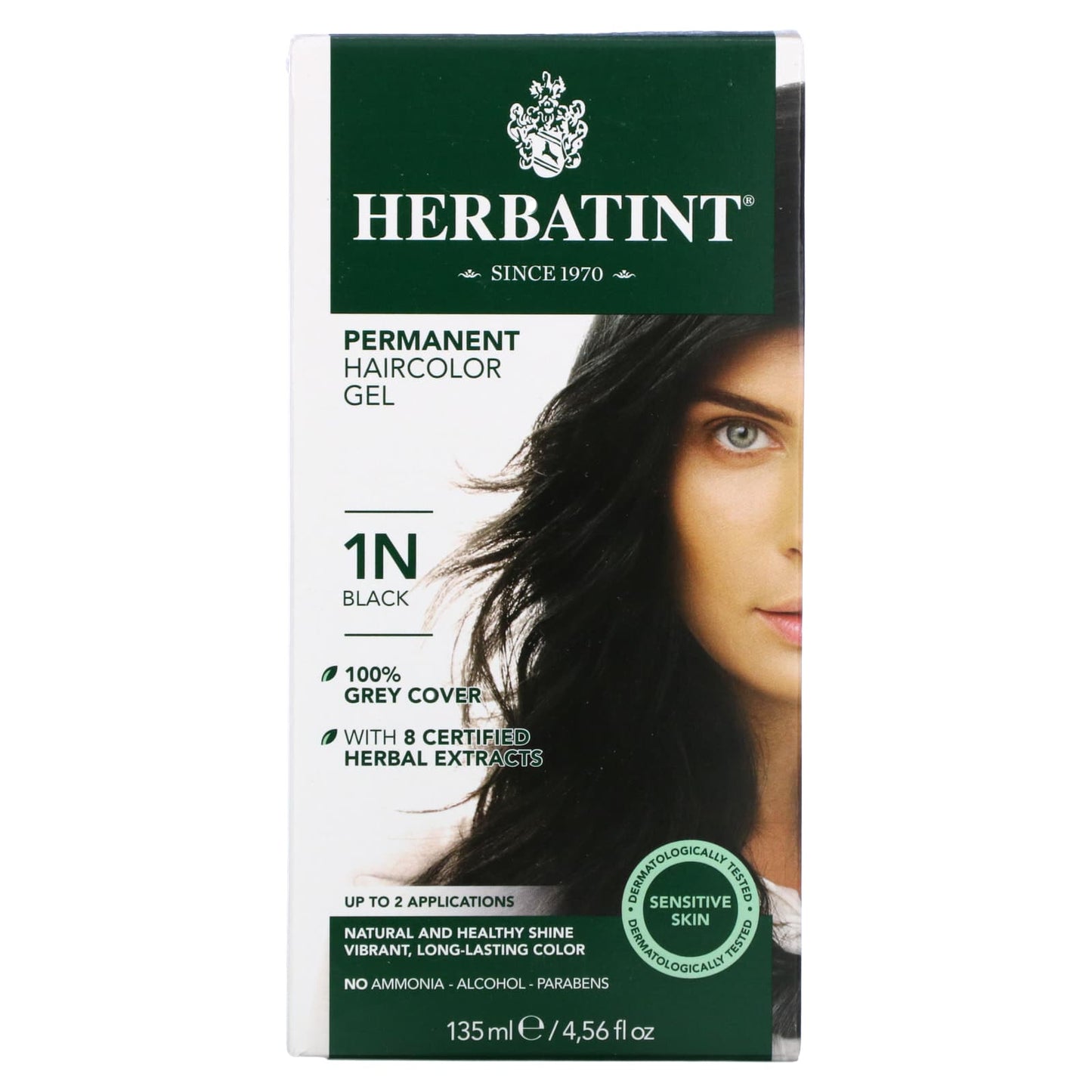 Herbatint Hair, Herbatint Permanent Black (1N), 4 Oz UPC 666248001003 | HiLife Vitamins