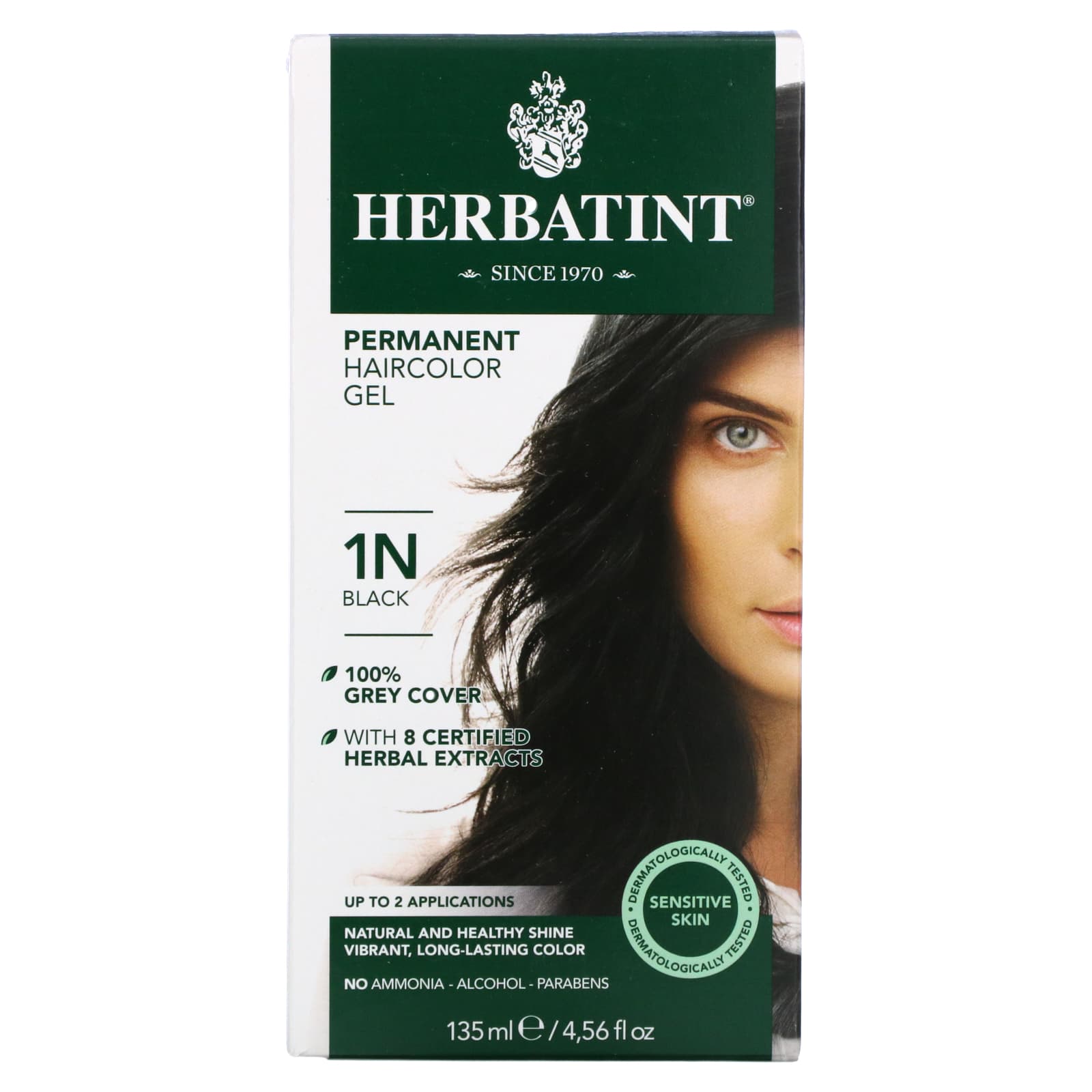 Herbatint Hair, Herbatint Permanent Black (1N), 4 Oz UPC 666248001003 | HiLife Vitamins