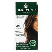 Herbatint Hair, Herbatint Permanent Chestnut (4N), 4 Oz UPC 666248001034 | HiLife Vitamins