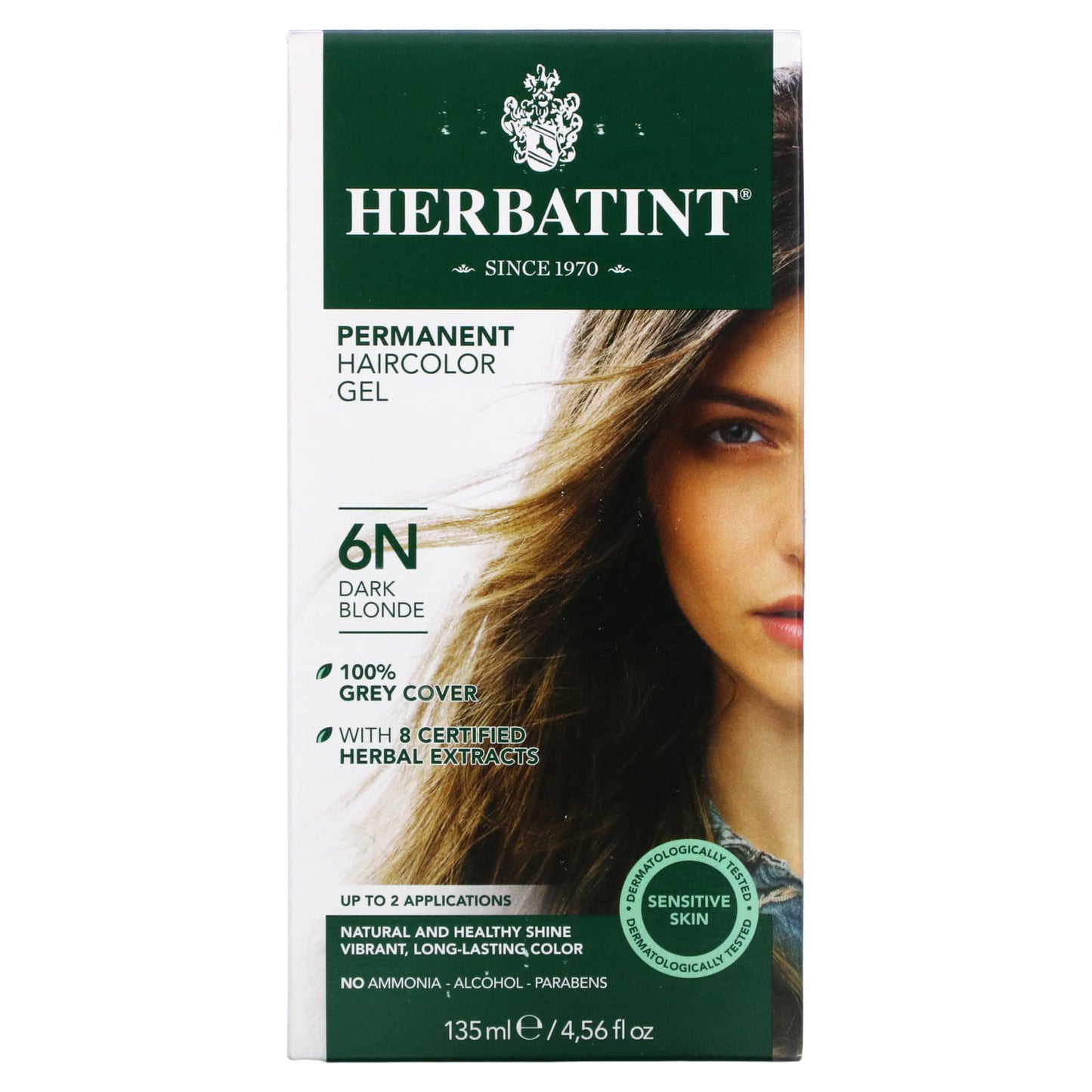 Herbatint Hair, Herbatint Permanent Dark Blonde (6N), 4 Oz UPC 666248001058 | HiLife Vitamins