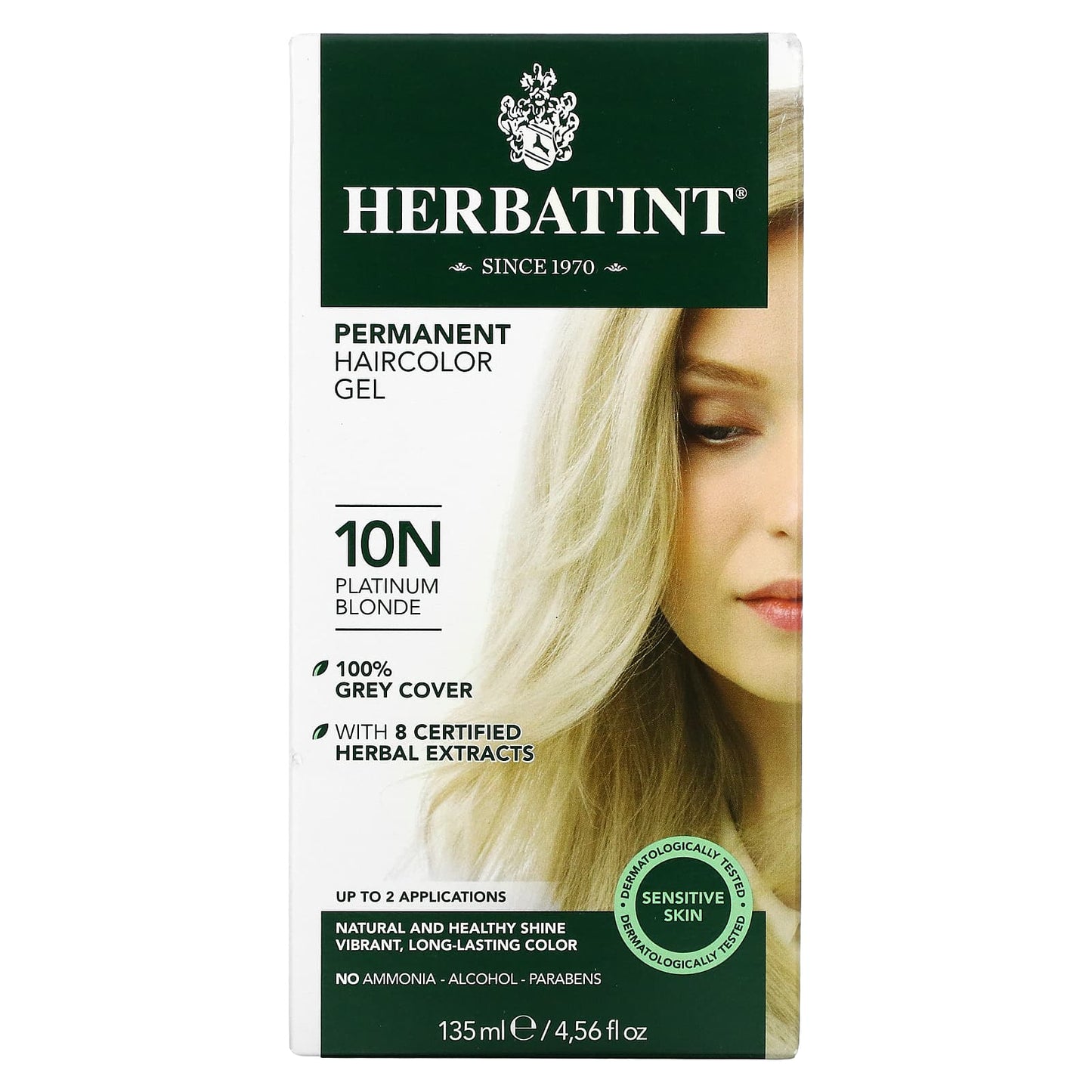 Herbatint Hair, Herbatint Permanent Platinum Blonde (10N), 4 Oz UPC 666248001096 | HiLife Vitamins
