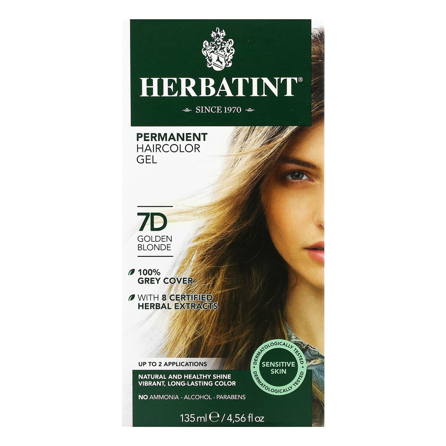 Herbatint Hair, Herbatint Permanent Golden Blonde (7D), 4 Oz UPC 666248001133 | HiLife Vitamins