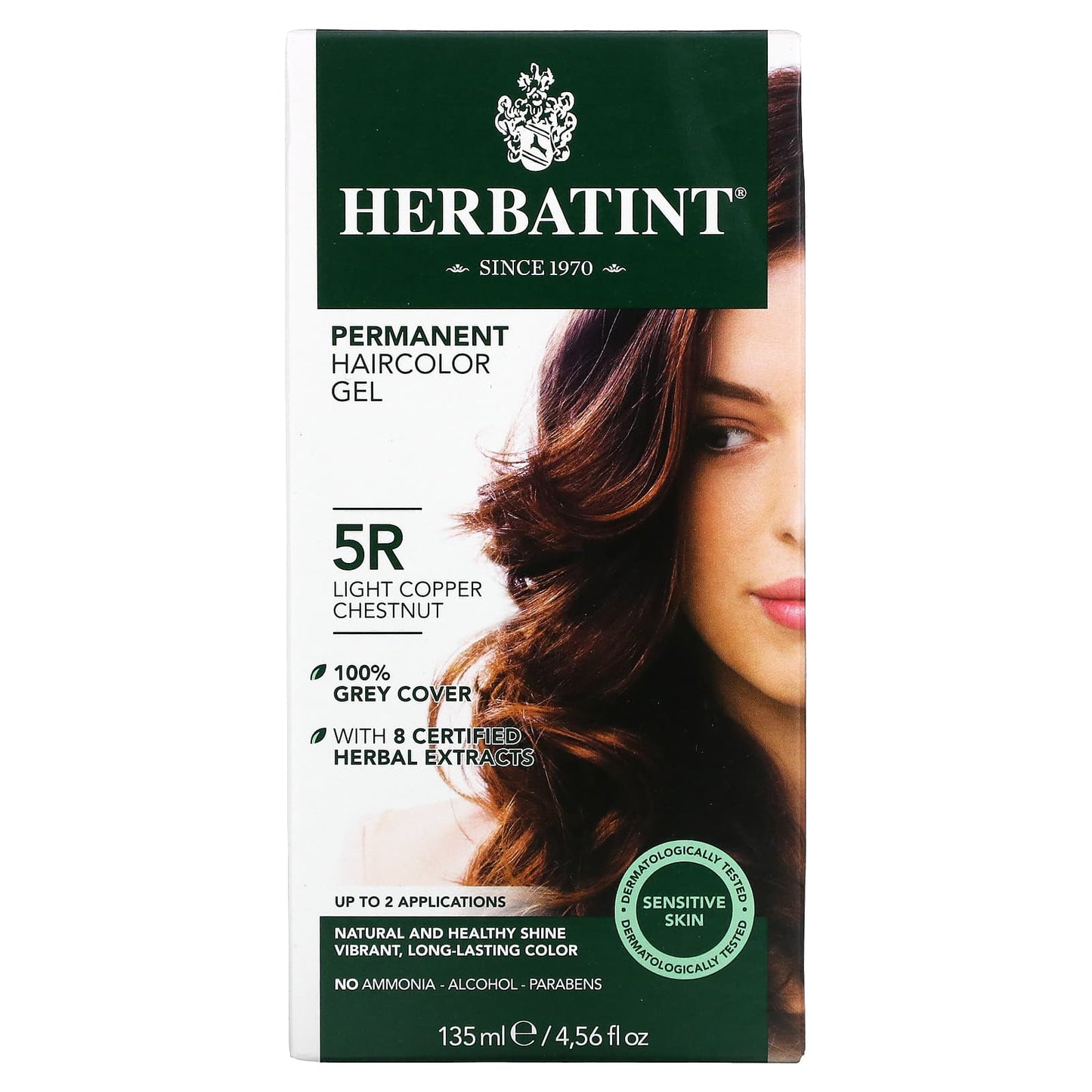 Herbatint Hair, Herbatint Permanent Light Copper Chestnut (5R), 4 Oz UPC 666248001195 | HiLife Vitamins